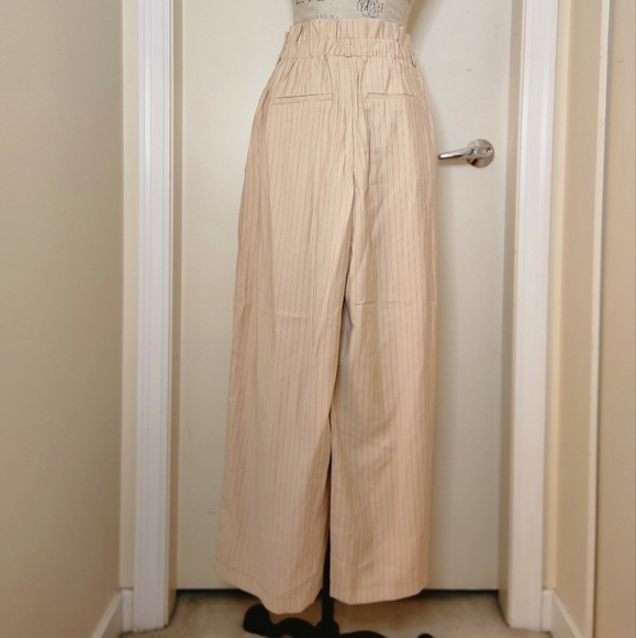 ASOS Pinstripe Paperbag Palazzo Pants NWT - Picture 3 of 10